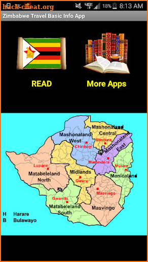 Zimbabwe Travel Basic Info App screenshot