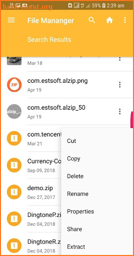 Zip file extractor for Android® screenshot