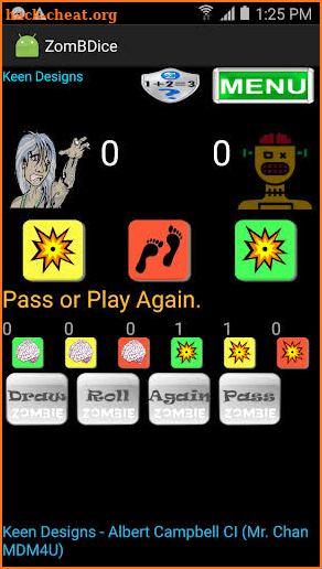 ZomBDice screenshot