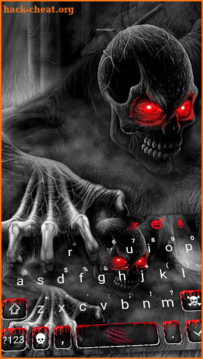 Zombie Monster Skull Keyboard Theme screenshot