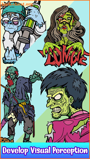 Zombies Color by Number: Horror Glitter Paint Book screenshot