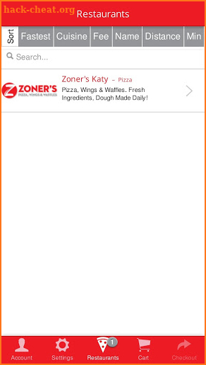 Zoner's Pizza, Wings & Waffles screenshot