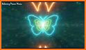 Neon Butterfly Girl Keyboard Background related image