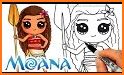 coloring moana of vaiana princess related image