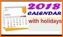 US Holiday Calendar 2018 related image