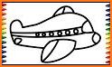 Coloring Book : Airplane – painting kids related image