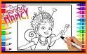 Coloring Book fancy nancy doll - color by number related image