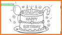 Happy Birthday Coloring Book related image