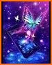 Neon Butterfly Lotus Glitter Theme related image