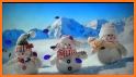 3D Cute Christmas Snow Man Keyboard related image