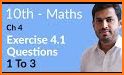 10th class math exercise solved book related image