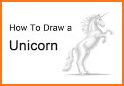 how to draw horse unicorn related image