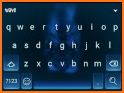 Blue Flaming Skull Keyboard Theme related image