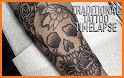 Tattoo Flower Skull Keyboard Background related image