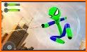 Flying Rope Hero Stickman Game - Grand Crime City related image