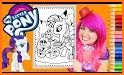 Cute Little Pony Coloring Book related image