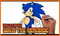 draw glow neon soni the hedgehogs cartoon related image