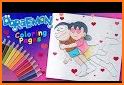 doramon nobita coloring shizuka related image