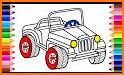 Coloring pages for children : transport related image