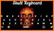 Blue Flaming Skull Keyboard Theme related image