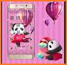 Cute Pink Lovely Panda Keyboard Theme related image