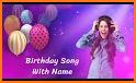 Happy Birthday : Name Song, Card, Photo on Cake related image