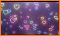 Neon Rainbow Heart Keyboard Background related image