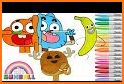 Gumballl : Coloring for Darwin related image