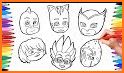 Pj super heroes coloring Masks related image