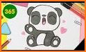 Paint Number:Pandas Color By Number-Kawaii Pandas related image