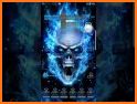 Fire, Blue, Skull Themes, Live Wallpaper related image