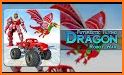 Futuristic Flying Dragon Robot War Game related image