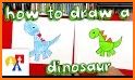 How to draw dinosaurs step by step for kids related image