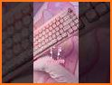 Pink Panda Couple Keyboard Background related image