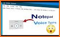 Notepad with voice input related image