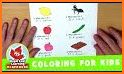 Fruit and Vegetables Coloring game for kids related image