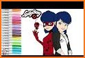 Ladybug coloring miracul cat related image