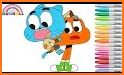 Gumballl Coloring Book for Darwin related image