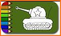 Military Tanks Coloring Book related image