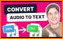 Audio Convert Text Transcribe related image