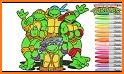 Coloring Ninja Power Turtle related image