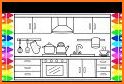 Kitchen Cooking Coloring - kids Coloring Game related image