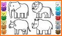 Coloring pages for children: animals related image