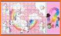 Unicorn Coloring Games - Unicorn Jigsaw Puzzles related image