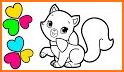 Cute Kitty Coloring Book For Kids With Glitter related image