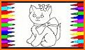 coloring cat and dog related image