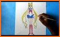 How to draw Sailor Moon related image