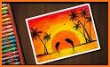 3D Golden Sunset Beach Theme related image