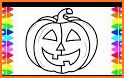 Kids coloring book halloween related image