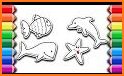 Sea Animals Coloring Book - Dolphin Coloring related image